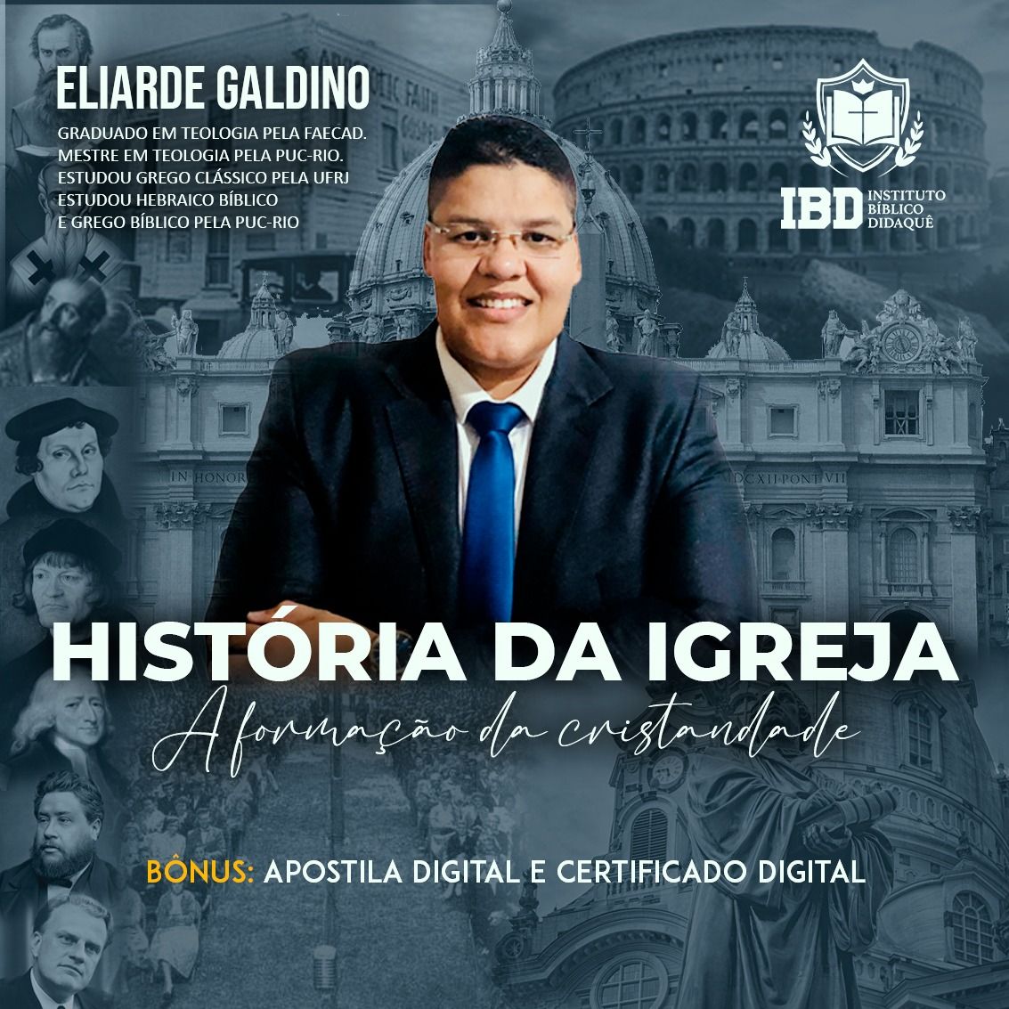 Imagem de Curso de História da Igreja  criado por Eliarde Galdino na hotmart