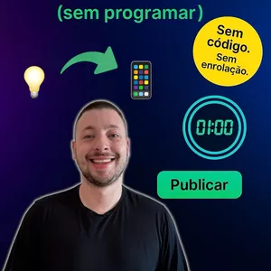 Imagem de capa para o Curso online Crie seu App ou Site em 1 Hora (Sem Programar)