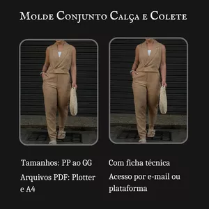 Imagem de capa para o Ebook Molde Conjunto Calça e Colete