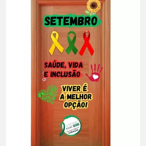 Imagem de capa para o Ebook Setembro amarelo, verde e vermelho.