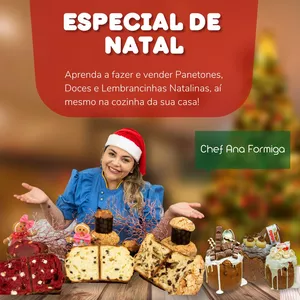 Imagem de capa para o Curso online ESPECIAL DE NATAL da Chef Ana Formiga