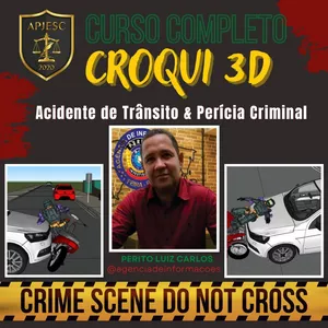 Imagem de capa para o Curso online CURSO DE CROQUI EM 3D - Perícia em Acidente de Trânsito 
