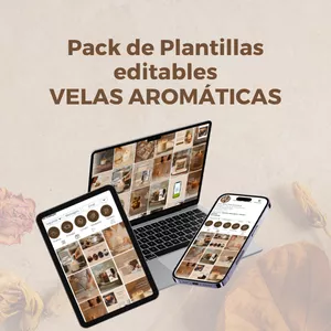 Imagen de portada para Curso online Pack de Plantillas Editables Velas Aromáticas