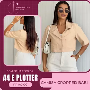Imagem de capa para o Curso online Camisa Cropped Babi - Molde em PDF
