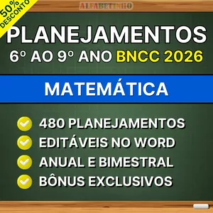 Imagem do curso MATEMÁTICA - Planejamentos do 6º ao 9º ano - BNCC 2026
