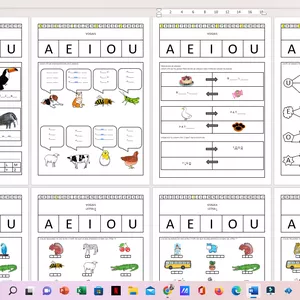 Imagem de capa para o Ebook ATIVIDADES COM VOGAIS