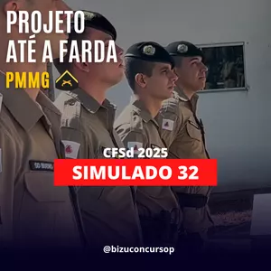 Imagem de capa para o Ebook SIMULADO 32 PÓS-EDITAL CFSd PMMG 2025