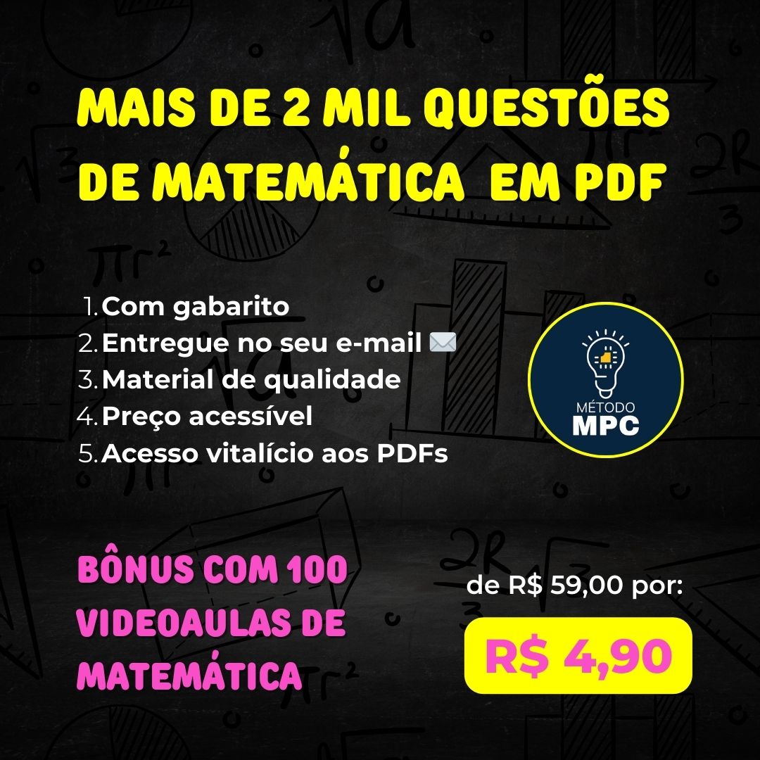 Imagem do curso 2 MIL QUESTÕES DE MATEMÁTICA + 100 VIDEOAULAS DE MATEMÁTICA