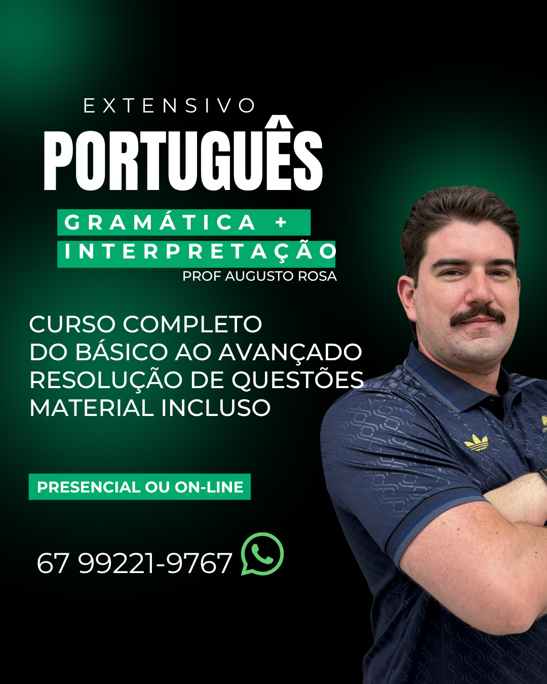 Imagem do curso Curso de Português - Gramática + Interpretação