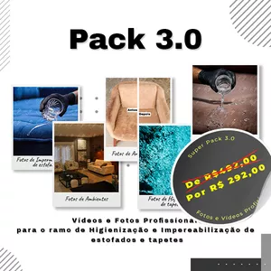 Curso Vídeos e Fotos - Pack 3.0 - Ramo de Higienização e Impermeabilização de Estofados