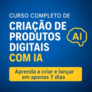 Imagem de Curso Completo de Criação de Produtos Digitais com IA criado por Chagas na hotmart