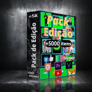 Imagem de capa para o Curso online Pack Para Edição de Vídeos - Criar Canal no Youtube - Mais de 25 mil Itens 