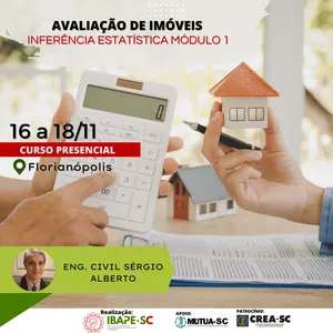 Imagem de capa para o Curso online Curso Presencial - Engenharia de Avaliação de Imóveis Inferência Estatística Módulo l (Básico)