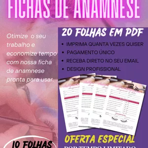 Imagem de capa para o Ebook Ficha de Anamnese