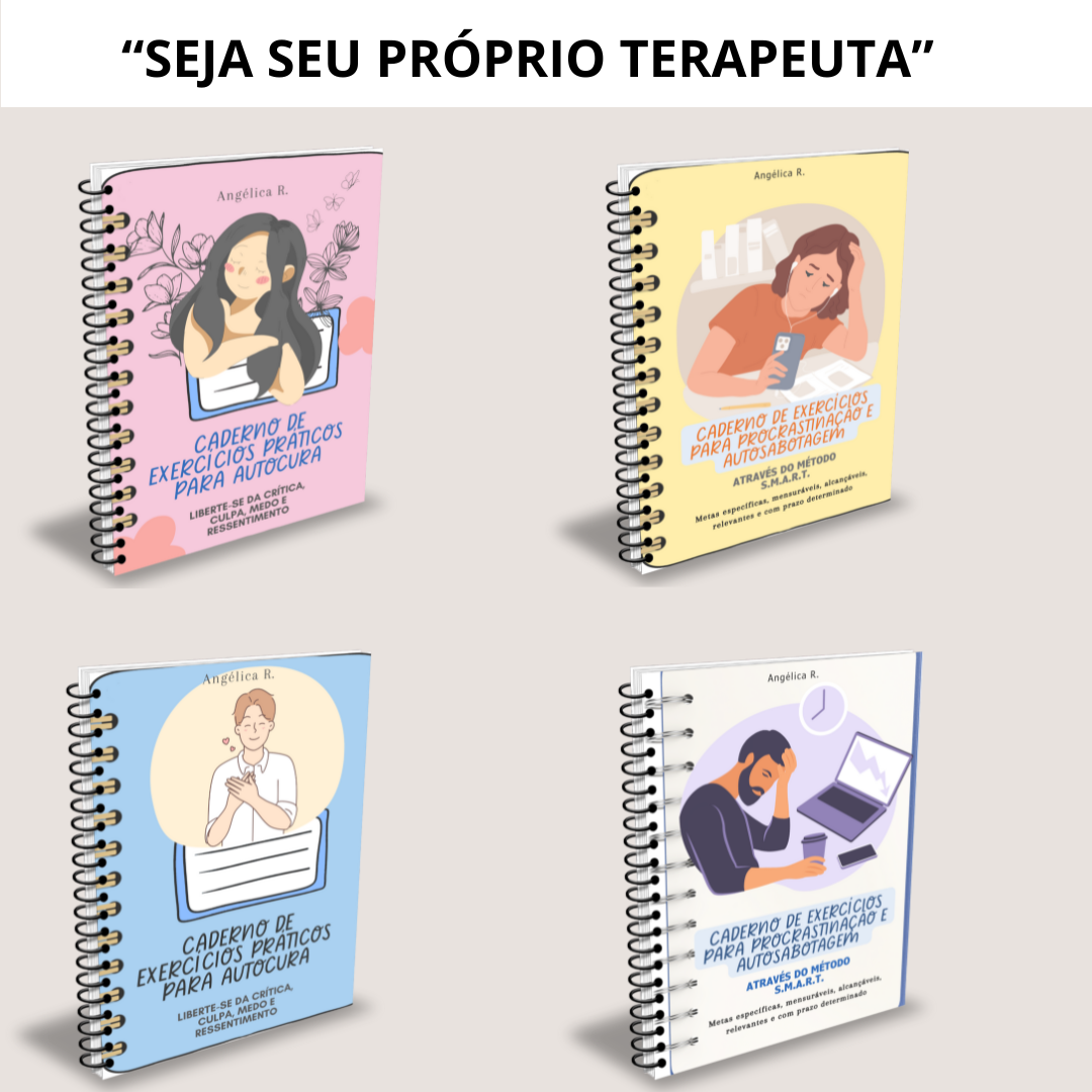 CADERNO DE EXERCÍCIOS PARA PROCRASTINAÇÃO + CADERNO DE EXERCÍCIOS PARA AUTOCURA Qual o Melhor Curso