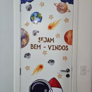 Imagem de capa para o Ebook Decoração de porta - Boas Vindas / Astronauta.
