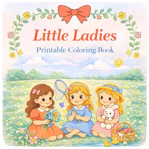 Imagen de portada para Ebook Little Ladies - Printable Coloring Book