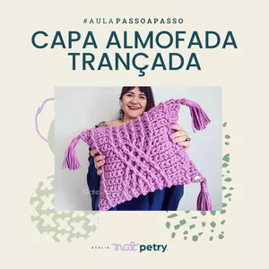 Imagem de capa para o Curso online Projeto de Crochê: Capa Almofada Trançada - Aula passo a passo + apostila