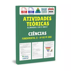 Imagem de capa para o Ebook Atividades Teóricas Prontas - Ciências - Fundamental 2 (6º ao 9º Ano) - 2026