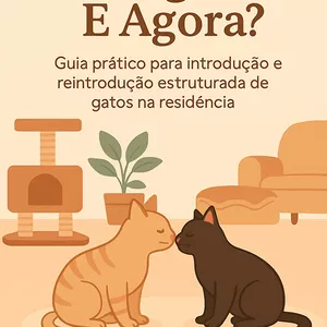 Imagem de capa para o Ebook O Gato Chegou! E Agora? Guia passo a passo para introduzir um novo gatinho na residência 