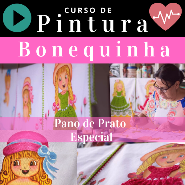 Imagem do curso Pintura em Tecido Bonequinha 