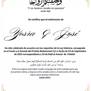 Imagen de portada para Ebook Certificado matrimonio islámico.