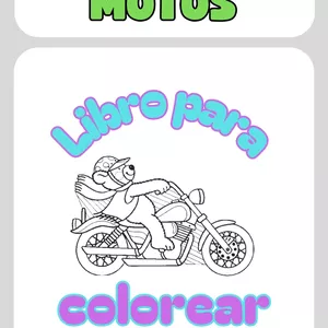 Imagen de portada para Ebook libro de moto para colorear