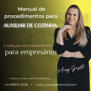 Imagem de capa para o Ebook manual de procedimentos para auxiliar de cozinha
