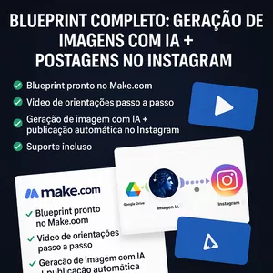 Imagem de capa para o Curso online Transforme sua Rotina com IA: Imagens Incríveis e Postagens no Instagram 100% Automatizadas!