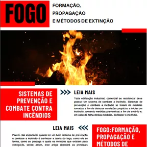 Imagem de capa para o Ebook FOGO: FORMAÇÃO, PROPAGAÇÃO E MÉTODOS DE EXTINÇÃO