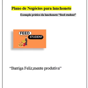 Imagem de capa para o Ebook PLANO DE NEGOCIO PARA LANCHONETE