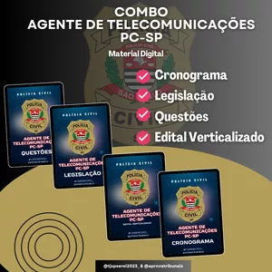 Imagem de capa para o Ebook Combo Agente de Telecomunicações PCSP