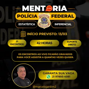 Imagem de capa para o Curso online Mentoria - Estatística para PF
