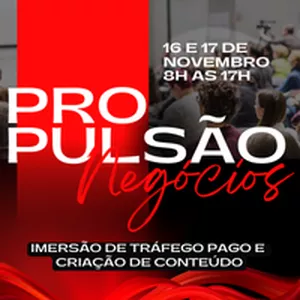 Imagem de capa para o Evento presencial Imersão de Tráfego Pago e Criação de Conteúdo