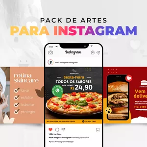 Imagem de capa para o Curso online Pacote de Artes Editáveis para Instagram 2.0
