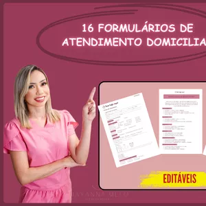 Imagem de capa para o Ebook 16 FORMULÁRIOS EDITÁVEIS DE ATENDIMENTO DOMICILIAR