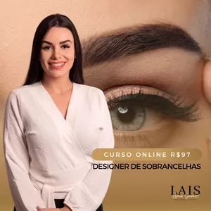 Imagem de capa para o Curso online Design de Sobrancelhas por Laís Lima