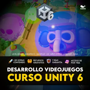 Imagen de portada para Curso online Unity 6 - Curso fundamentos desarrollo de videojuegos