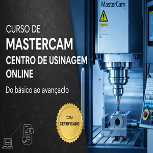 Curso Curso de Mastercam Centro de usinagem Online: Do básico ao avançado