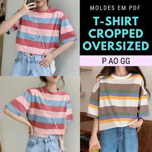Imagem de capa para o Ebook Molde T-shirt Cropped Oversized
