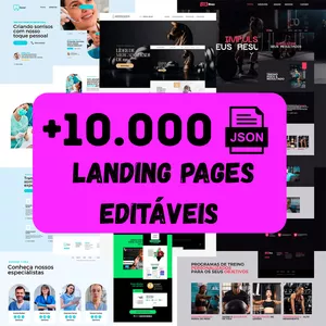 Imagem de capa para o Ebook Pack de landing pages editáveis (+10.000 Modelos Prontos)