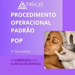 Imagem de capa para o Ebook KIT de POPs ESTÉTICA COMPLETO - 57 documentos de Procedimento Operacional Padrão
