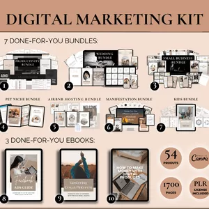 Image de couverture pour le Cours en ligne Kit Marketing Digital Templates Canva 