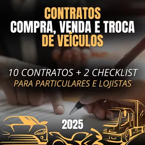 Imagem de capa para o Curso online 10 CONTRATOS DE COMPRA E VENDA DE VEÍCULOS + 2 CHECKLIST