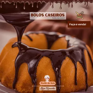 Imagem de capa para o Ebook Bolos caseiros - Faça e venda!