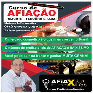 Imagem do curso Seja diferenciado na AFIAÇÃO de Alicates, Tesouras e Facas.