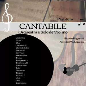 Imagem do curso CANTABILE - Partitura para violino solo e orquestra