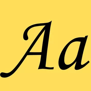 Imagem de capa para o Curso online Alfabeto lúdico cursiva maiúsculo e minúsculo preto 5x5 cm amarelo