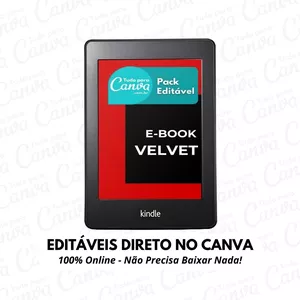 Imagem principal do produto Canva Pack Editável - Ebook Modelo Velvet + 5 Kits Bônus