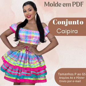 Imagem de capa para o Ebook MOLDE EM PDF CONJUNTO CAIPIRA 